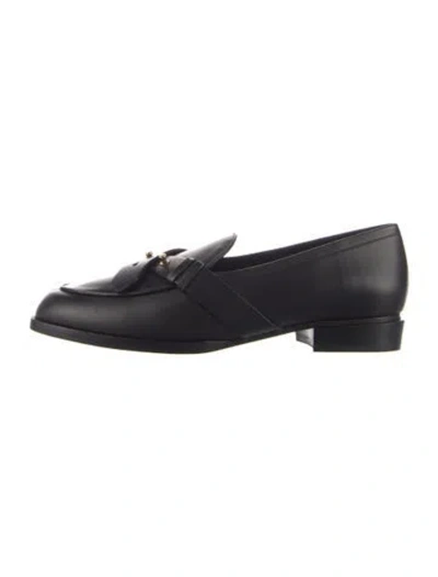 Pre-owned Frame Leather Loafers In Black