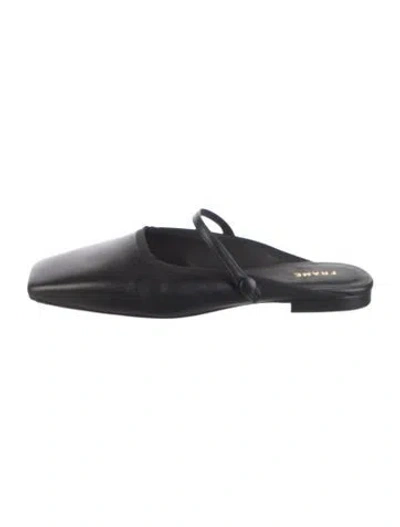 Pre-owned Frame Leather Mary Jane Flats In Black