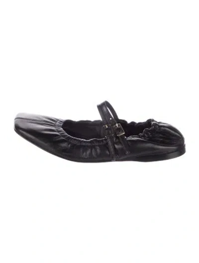 Pre-owned Frame Leather Mary Jane Flats In Blue