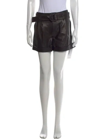 Pre-owned Frame Leather Mini Shorts W/ Tags In Black