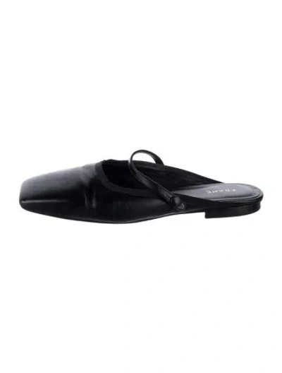Pre-owned Frame Leather Mules In Black