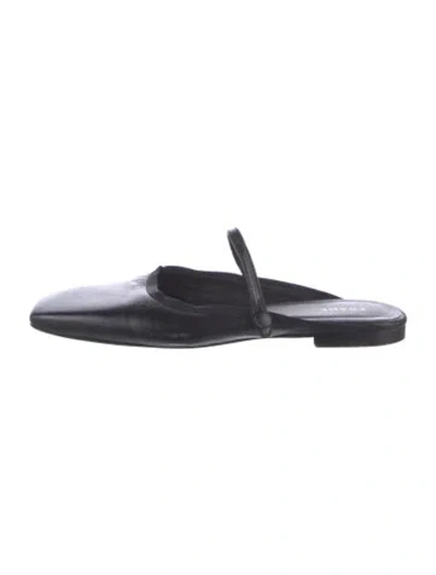 Pre-owned Frame Leather Mules In Black