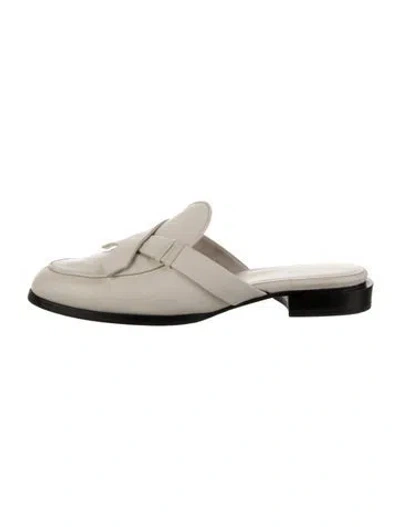 Pre-owned Frame Leather Mules In Neutrals
