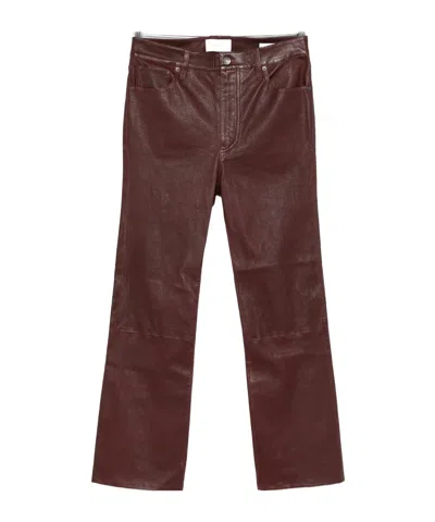 Frame Leather Pant  In Red