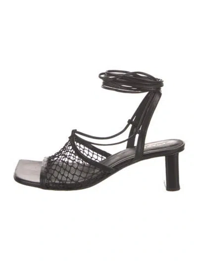 Pre-owned Frame Leather Sandals In Black