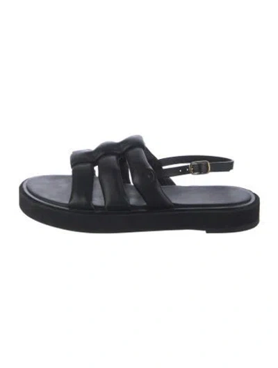 Pre-owned Frame Leather Sandals In Black