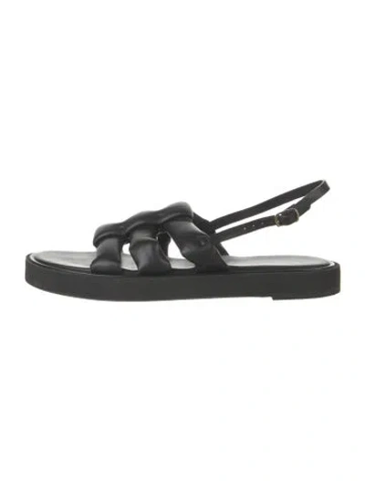 Pre-owned Frame Leather Sandals In Black