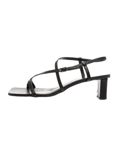 Pre-owned Frame Leather Sandals In Black