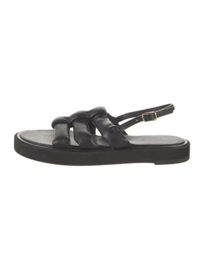 Pre-owned Frame Leather Sandals In Black