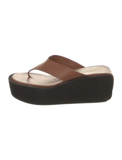 Pre-owned Frame Leather Sandals In Brown