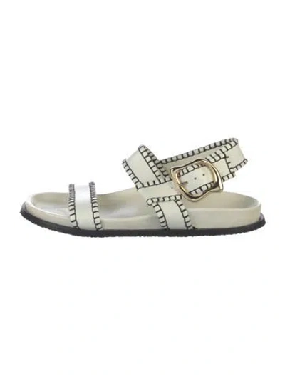 Pre-owned Frame Leather Sandals In White