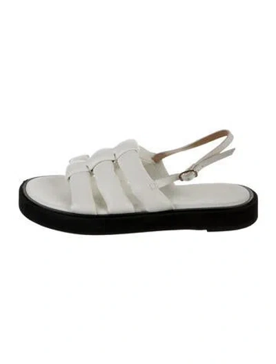 Pre-owned Frame Leather Sandals In White