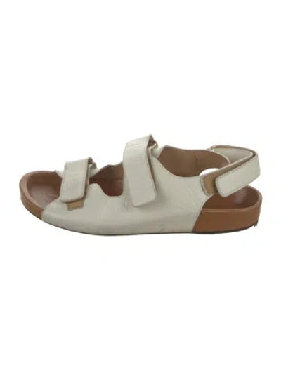 Pre-owned Frame Leather Sandals In White
