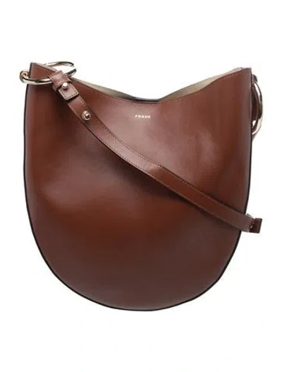 Pre-owned Frame Leather Shoulder Bag In Brown