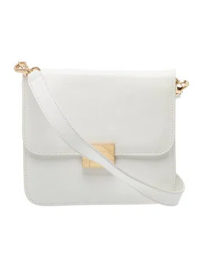 Pre-owned Frame Leather Shoulder Bag In White