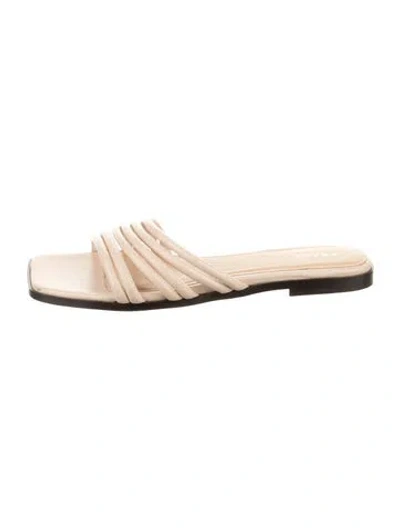 Pre-owned Frame Leather Slides In Neutrals