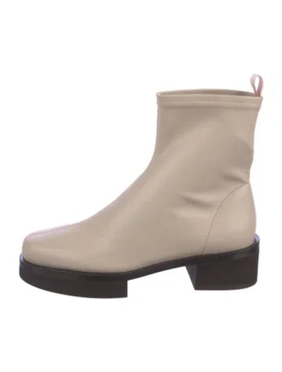 Pre-owned Frame Leather Sock Boots In Neutral