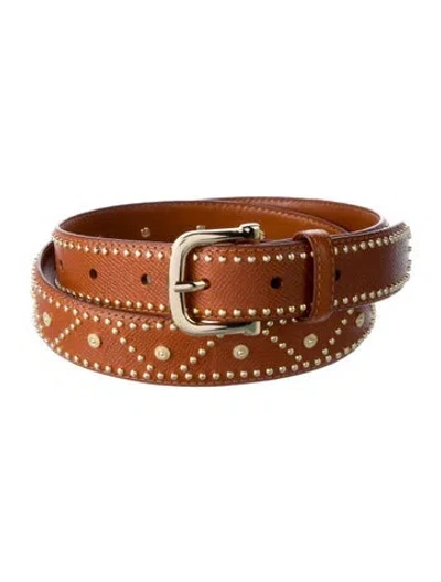 Pre-owned Frame Leather Studded Accents Belt In Multi