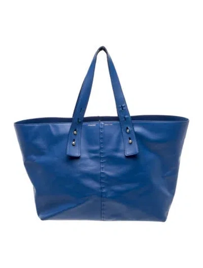 Pre-owned Frame Leather Tote In Blue
