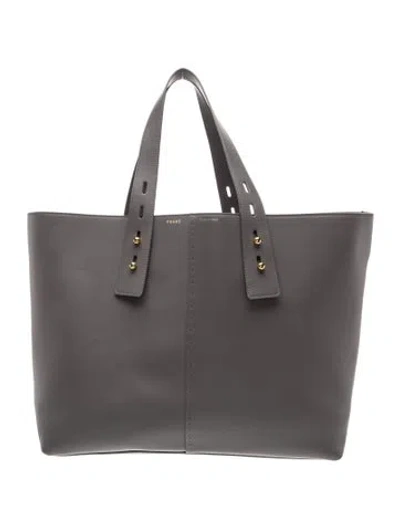Pre-owned Frame Leather Tote In Gray