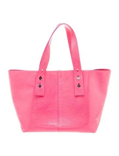 Pre-owned Frame Leather Tote In Pink