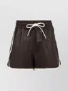 Frame Stripe-detailed Drawstring Shorts In Brown