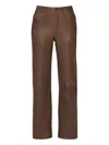 Frame Leather Trousers In Brown
