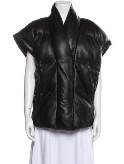 Pre-owned Frame Leather Vest In Black
