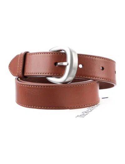 Pre-owned Frame Leather Waist Belt In Brown