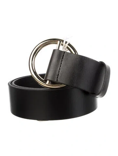 Pre-owned Frame Leather Waist Belt W/ Tags In Black