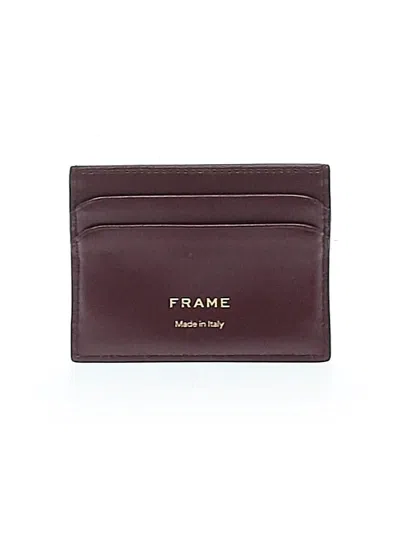 Pre-owned Frame Leather Wallet In Burgundy