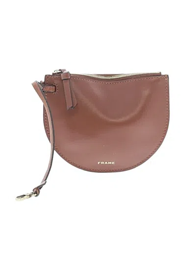 Pre-owned Frame Leather Wristlet In Brown