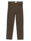 Frame Leopard-print Jeans In Brown