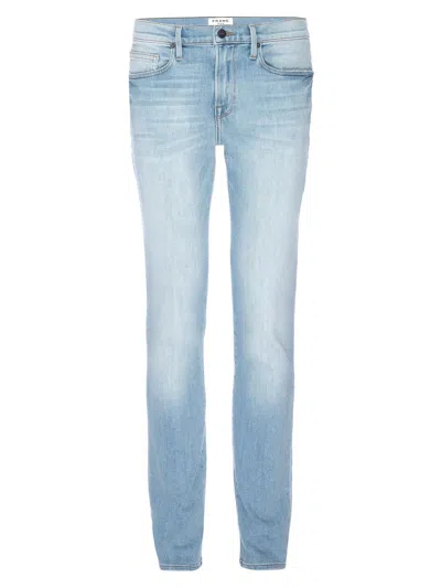 Frame L'homme Cotton-blend Slim-fit Jeans In Blue