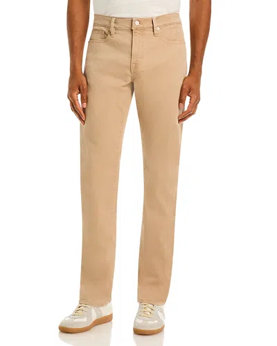 Frame L'homme Slim Brushed Twill 32.5 Pants In Soft Beige In Brown
