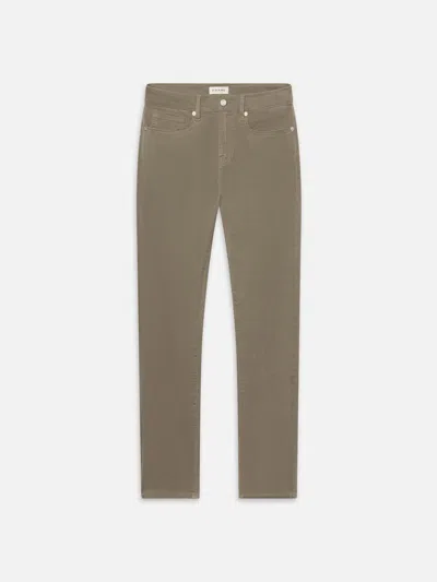 Frame L'homme Slim Brushed Twill Jeans In Brown