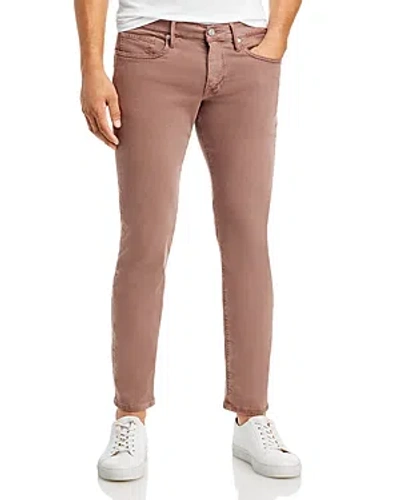 Frame L'homme Slim Brushed Twill Pants In Dry Rose