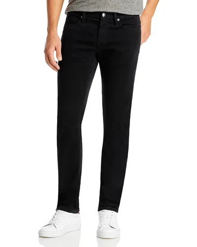 Frame L'homme Slim Brushed Twill Pants In Noir