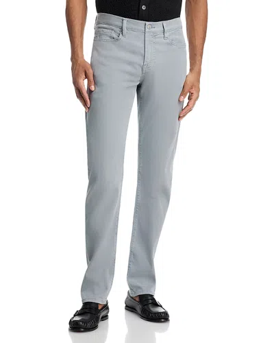 Frame L'homme Slim Fit Brushed Twill Pants In Sea Blue In Gray