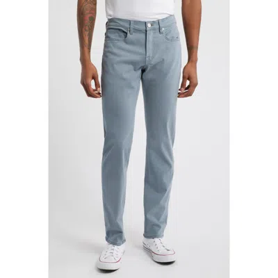 Frame L'homme Slim Fit Brushed Twill Pants In Smoky Blue