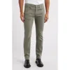 Frame L'homme Slim Fit Brushed Twill Pants In Dark Sage Green