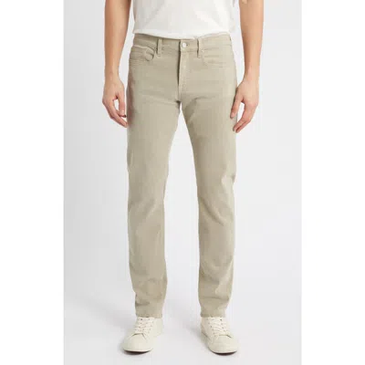Frame L'homme Slim Fit Five-pocket Twill Pants In Dusty Sage