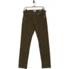 Frame L'homme Slim Fit Five-pocket Twill Pants In Green