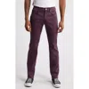 Frame L'homme Slim Fit Five-pocket Twill Pants In Wine