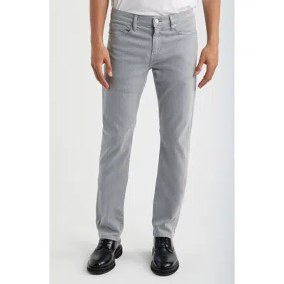 Frame L'homme Slim Fit Five-pocket Twill Pants In Gray