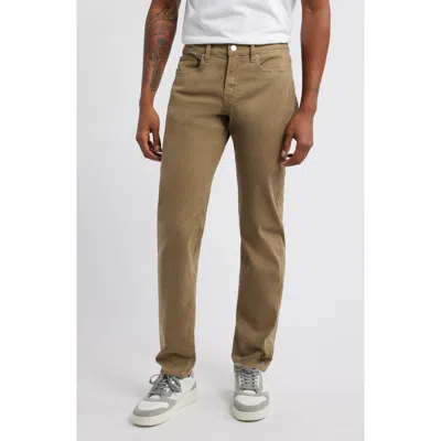 Frame L'homme Slim Fit Five-pocket Twill Pants In Green
