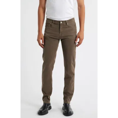 Frame L'homme Slim Fit Five-pocket Twill Pants In Old Sage