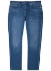 Frame L'homme Slim Jeans Dark Denim In Mid Blu