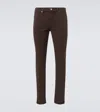 Frame Mid-rise Slim-fit Jeans In Brown