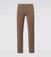 Frame L'homme Slim Mid-rise Slim Pants In Brown